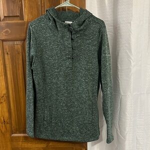 Columbia Dark Green Button-Up Sweatshirt